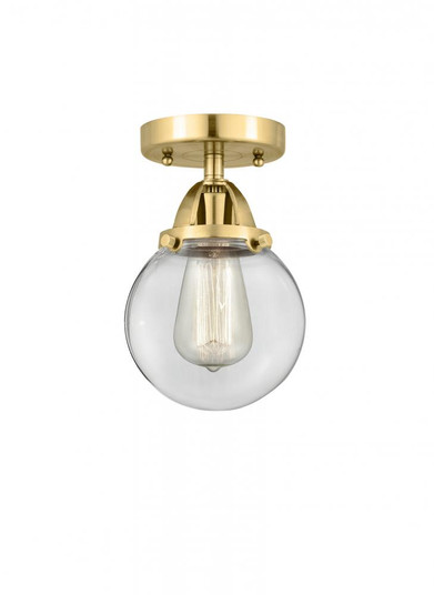 Beacon - 1 Light - 6 inch - Satin Gold - Semi-Flush Mount (3442|288-1C-SG-G202-6-LED)