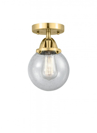 Beacon - 1 Light - 6 inch - Satin Gold - Semi-Flush Mount (3442|288-1C-SG-G204-6-LED)
