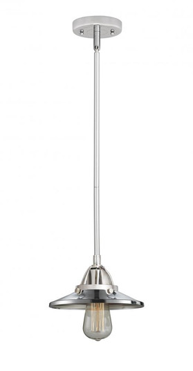 Railroad - 1 Light - 8 inch - Polished Chrome - Stem hung - Mini Pendant (3442|288-1S-PC-M7-PC)