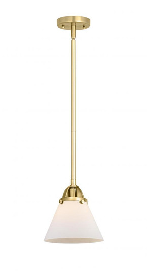 Cone - 1 Light - 8 inch - Satin Gold - Stem hung - Mini Pendant (3442|288-1S-SG-G41-LED)