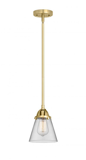 Cone - 1 Light - 6 inch - Satin Gold - Stem hung - Mini Pendant (3442|288-1S-SG-G62)