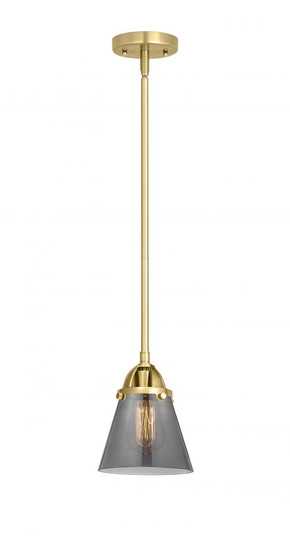 Cone - 1 Light - 6 inch - Satin Gold - Stem hung - Mini Pendant (3442|288-1S-SG-G63)