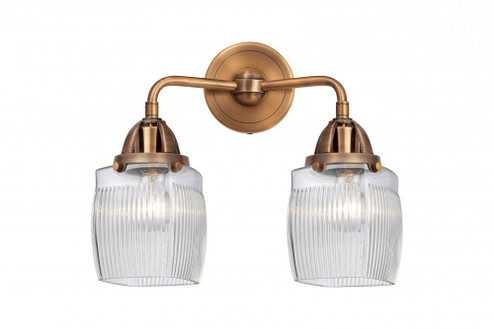 Colton - 2 Light - 14 inch - Antique Copper - Bath Vanity Light (3442|288-2W-AC-G302-LED)
