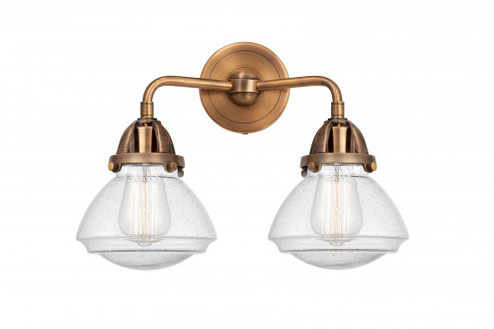 Olean - 2 Light - 15 inch - Antique Copper - Bath Vanity Light (3442|288-2W-AC-G324-LED)