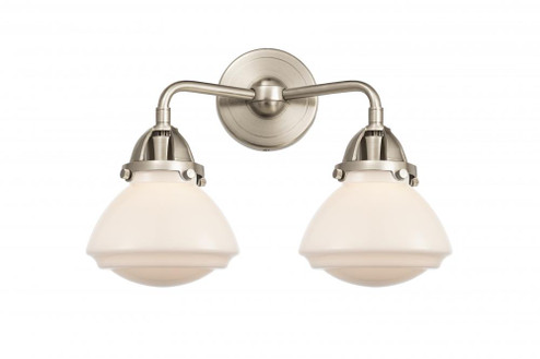 Olean - 2 Light - 15 inch - Brushed Satin Nickel - Bath Vanity Light (3442|288-2W-SN-G321-LED)