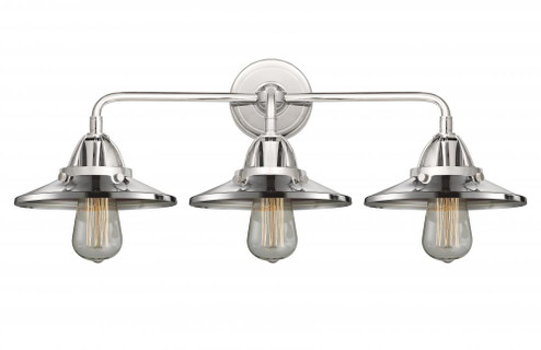 Railroad - 3 Light - 26 inch - Polished Chrome - Bath Vanity Light (3442|288-3W-PC-M7-PC-LED)