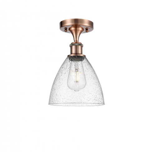 Bristol - 1 Light - 8 inch - Antique Copper - Semi-Flush Mount (3442|516-1C-AC-GBD-754)