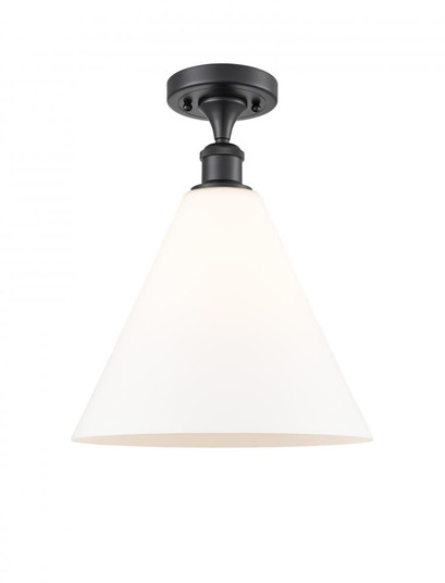 Berkshire - 1 Light - 12 inch - Matte Black - Semi-Flush Mount (3442|516-1C-BK-GBC-121)