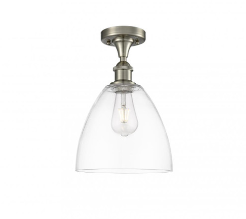 Bristol - 1 Light - 9 inch - Brushed Satin Nickel - Semi-Flush Mount (3442|516-1C-SN-GBD-92)