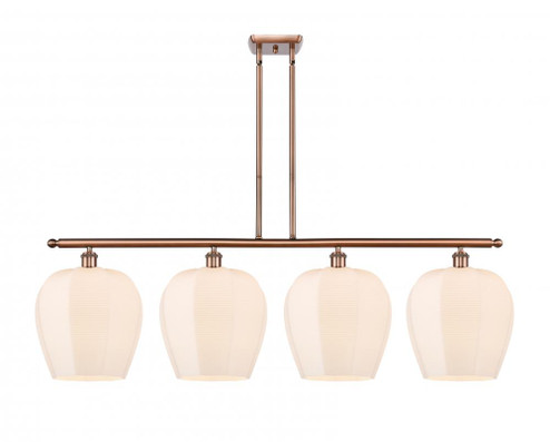 Norfolk - 4 Light - 50 inch - Antique Copper - Cord hung - Island Light (3442|516-4I-AC-G461-12-LED)