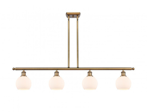 Athens - 4 Light - 48 inch - Brushed Brass - Stem hung - Island Light (3442|516-4I-BB-G121-6-LED)