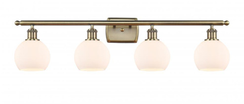 Athens - 4 Light - 36 inch - Antique Brass - Bath Vanity Light (3442|516-4W-AB-G121-6)