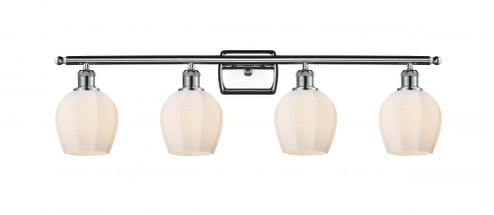 Norfolk - 4 Light - 36 inch - Polished Chrome - Bath Vanity Light (3442|516-4W-PC-G461-6)