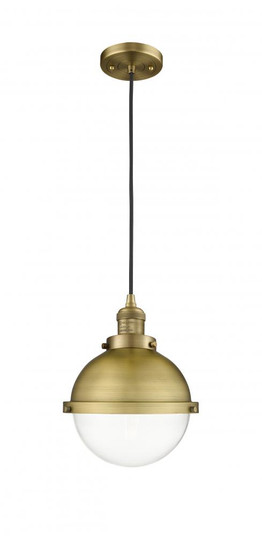 Hampden - 1 Light - 9 inch - Brushed Brass - Cord hung - Mini Pendant (3442|201C-BB-HFS-82-BB)