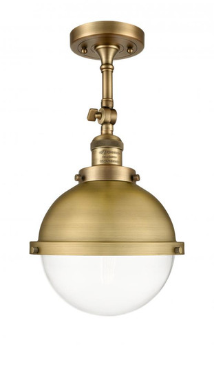 Hampden - 1 Light - 9 inch - Brushed Brass - Adjustable Semi-Flush Mount (3442|201F-BB-HFS-82-BB-LED)