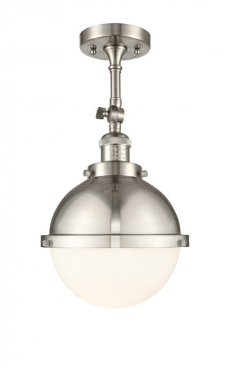 Hampden - 1 Light - 9 inch - Brushed Satin Nickel - Adjustable Semi-Flush Mount (3442|201F-SN-HFS-81-SN)