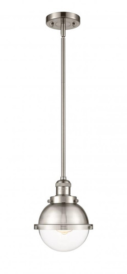 Hampden - 1 Light - 7 inch - Brushed Satin Nickel - Stem Hung - Mini Pendant (3442|201S-SN-HFS-62-SN-LED)
