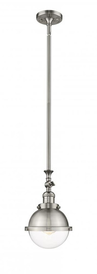Hampden - 1 Light - 7 inch - Brushed Satin Nickel - Stem Hung - Adjustable Mini Pendant (3442|206-SN-HFS-62-SN)