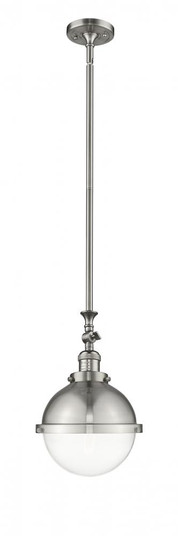 Hampden - 1 Light - 9 inch - Brushed Satin Nickel - Stem Hung - Adjustable Mini Pendant (3442|206-SN-HFS-82-SN-LED)