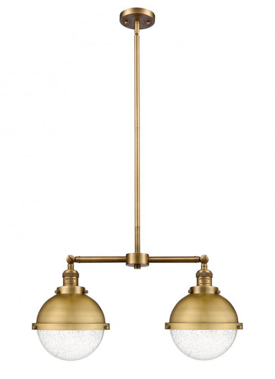 Hampden - 2 Light - 18 inch - Brushed Brass - Stem Hung - Adjustable Island Light (3442|209-BB-HFS-84-BB-LED)