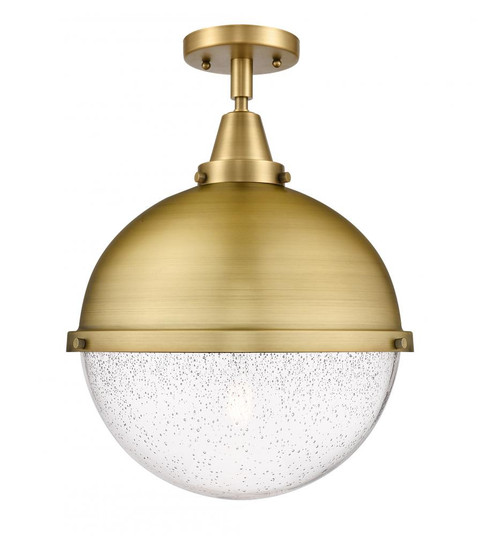 Hampden - 1 Light - 13 inch - Brushed Brass - Semi-Flush Mount (3442|447-1C-BB-HFS-124-BB)