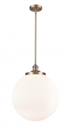 Beacon - 1 Light - 16 inch - Antique Copper - Stem Hung - Pendant (3442|201S-AC-G201-16)