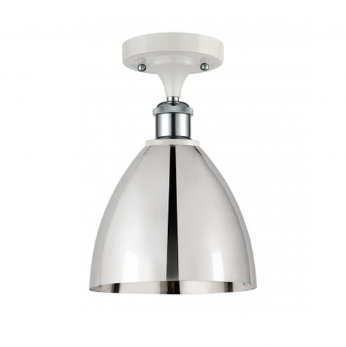 Bristol - 1 Light - 8 inch - White Polished Chrome - Semi-Flush Mount (3442|516-1C-WPC-MBD-75-PC)