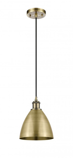 Bristol - 1 Light - 8 inch - Antique Brass - Cord hung - Mini Pendant (3442|516-1P-AB-MBD-75-AB-LED)