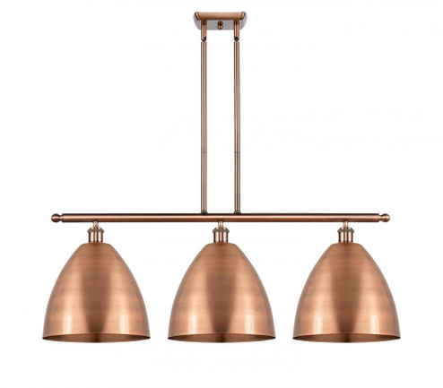 Bristol - 3 Light - 39 inch - Antique Copper - Stem hung - Island Light (3442|516-3I-AC-MBD-12-AC)