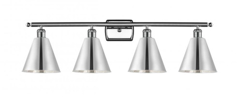 Berkshire - 4 Light - 38 inch - Polished Chrome - Bath Vanity Light (3442|516-4W-PC-MBC-8-PC)