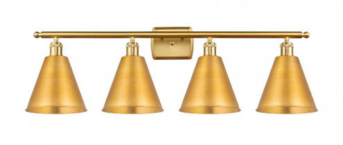 Berkshire - 4 Light - 38 inch - Satin Gold - Bath Vanity Light (3442|516-4W-SG-MBC-8-SG-LED)