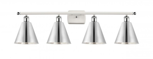 Berkshire - 4 Light - 38 inch - White Polished Chrome - Bath Vanity Light (3442|516-4W-WPC-MBC-8-PC)