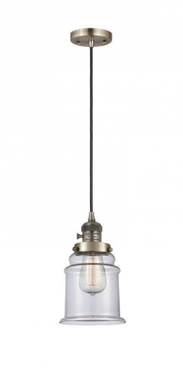 Canton - 1 Light - 6 inch - Antique Brass - Cord hung - Mini Pendant (3442|201CSW-AB-G182-LED)