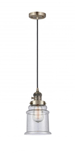 Canton - 1 Light - 6 inch - Antique Brass - Cord hung - Mini Pendant (3442|201CSW-AB-G184-LED)