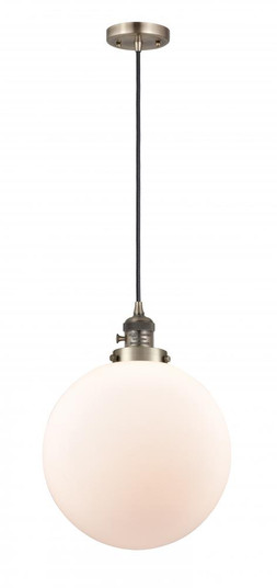 Beacon - 1 Light - 12 inch - Antique Brass - Cord hung - Mini Pendant (3442|201CSW-AB-G201-12-LED)