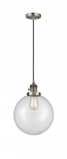 Beacon - 1 Light - 10 inch - Antique Brass - Cord hung - Mini Pendant (3442|201CSW-AB-G202-10)