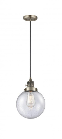 Beacon - 1 Light - 8 inch - Antique Brass - Cord hung - Mini Pendant (3442|201CSW-AB-G204-8)