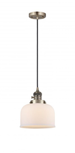 Bell - 1 Light - 8 inch - Antique Brass - Cord hung - Mini Pendant (3442|201CSW-AB-G71)