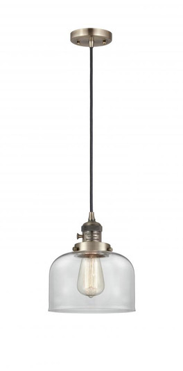 Bell - 1 Light - 8 inch - Antique Brass - Cord hung - Mini Pendant (3442|201CSW-AB-G72-LED)