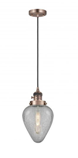 Geneseo - 1 Light - 7 inch - Antique Copper - Cord hung - Mini Pendant (3442|201CSW-AC-G165-LED)