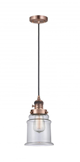 Canton - 1 Light - 6 inch - Antique Copper - Cord hung - Mini Pendant (3442|201CSW-AC-G182-LED)