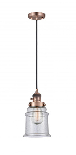 Canton - 1 Light - 6 inch - Antique Copper - Cord hung - Mini Pendant (3442|201CSW-AC-G184)