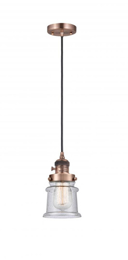 Canton - 1 Light - 5 inch - Antique Copper - Cord hung - Mini Pendant (3442|201CSW-AC-G184S)