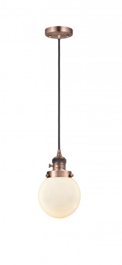 Beacon - 1 Light - 6 inch - Antique Copper - Cord hung - Mini Pendant (3442|201CSW-AC-G201-6)