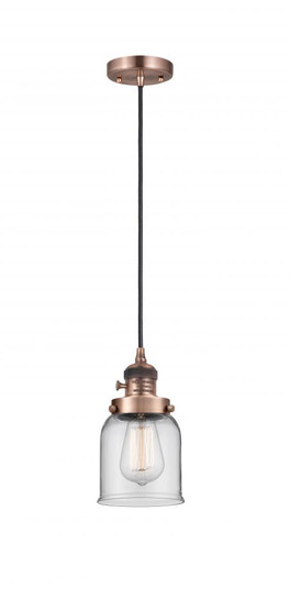Bell - 1 Light - 5 inch - Antique Copper - Cord hung - Mini Pendant (3442|201CSW-AC-G52-LED)