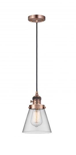 Cone - 1 Light - 6 inch - Antique Copper - Cord hung - Mini Pendant (3442|201CSW-AC-G62)