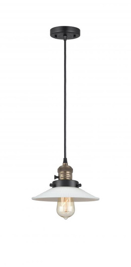 Halophane - 1 Light - 9 inch - Black Antique Brass - Cord hung - Mini Pendant (3442|201CSW-BAB-G1)