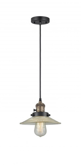 Halophane - 1 Light - 9 inch - Black Antique Brass - Cord hung - Mini Pendant (3442|201CSW-BAB-G2)