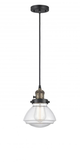 Olean - 1 Light - 7 inch - Black Antique Brass - Cord hung - Mini Pendant (3442|201CSW-BAB-G322-LED)
