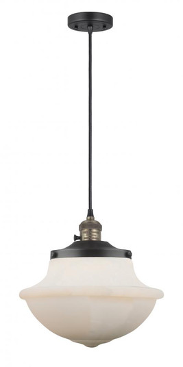 Oxford - 1 Light - 12 inch - Black Antique Brass - Cord hung - Mini Pendant (3442|201CSW-BAB-G541-LED)